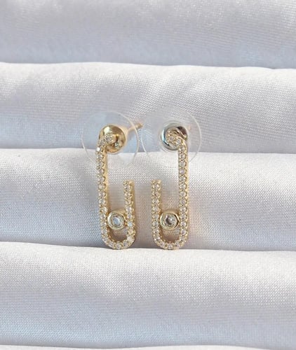 حلق ميسيكا فضي وذهبي - مستوحى