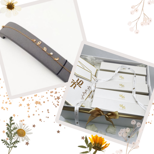 بوكس توزيعه 5 اساور بتصميم عصري وجذاب ذهبي وفضي