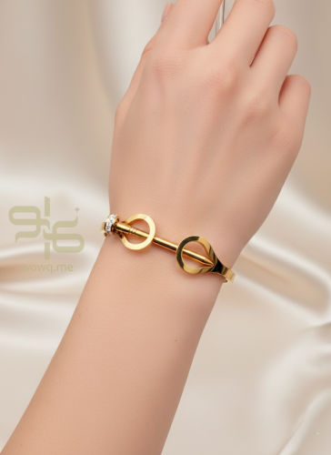 سوارة كارتير تصميم عصري ذهبي وفضي - مستوحاة