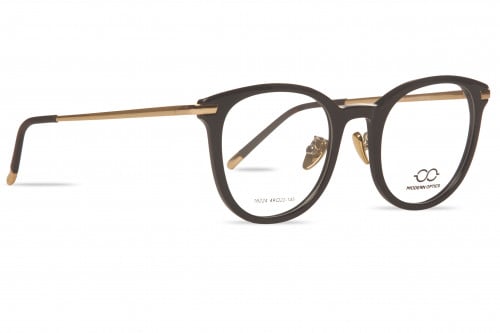 نظارة طبيه من البلاستيك لون اسود و ذهبي رقم المودي...