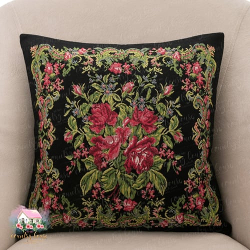 8009 كوشن الورد (أسود)