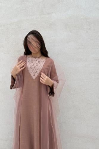 جلابية مع تول (is120)