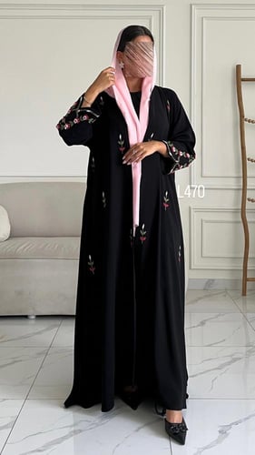 عباية كريب سبشل شك يدوي قصة عادية ستريت