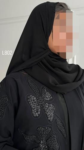 عباية كريب سبشل شك يدوي قصة عادية ستريت