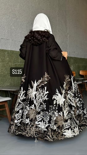 عباية كريب سبيشل تطريز كمبيوتر قصة عادية ستريت