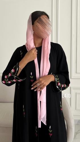 عباية كريب سبشل شك يدوي قصة عادية ستريت