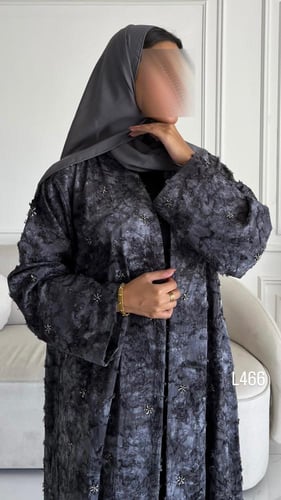 عباية جاكار منتش مع شك يدوي قصة عادية ستريت