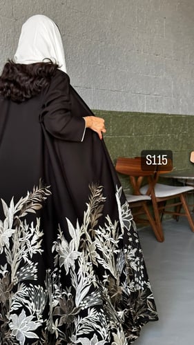عباية كريب سبيشل تطريز كمبيوتر قصة عادية ستريت