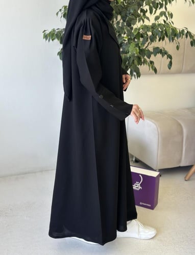 عباية كتان أزرار