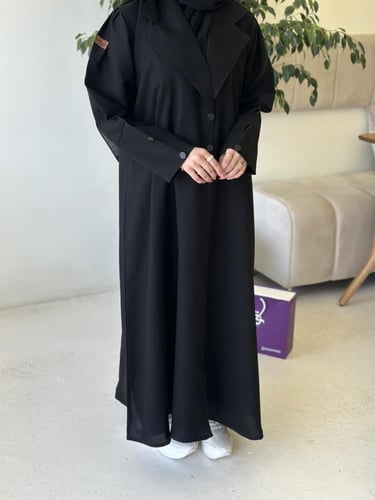 عباية كتان أزرار