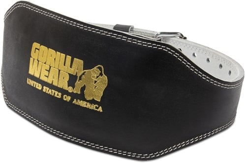Gorilla Wear 6 Inch Padded Leather Lifting Belt -...
