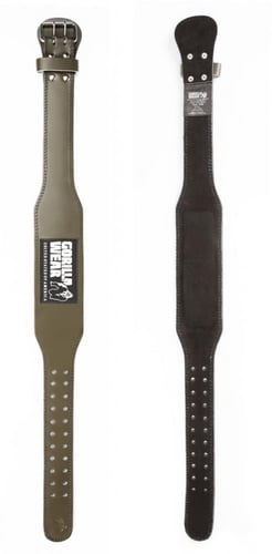 Gorilla Wear 4 Inch Padded Leather Lifting Belt AR...