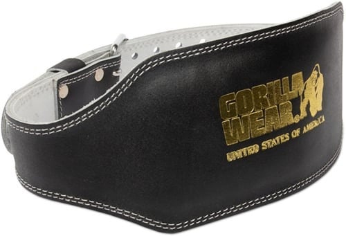 Gorilla Wear 6 Inch Padded Leather Lifting Belt -...