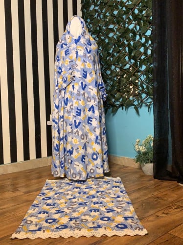 شرشف صلاة بناتي بخنق قطن بارد مع السجادة