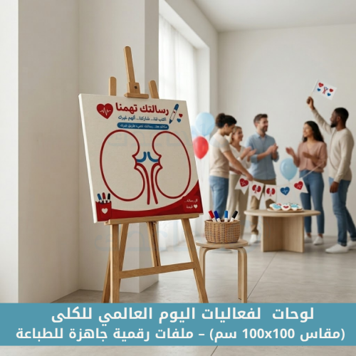 لوحات لفعاليات اليوم العالمي للكلى