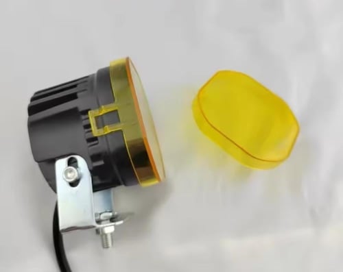 غطاء ليد كشافات ٣ انش اصفر سادة