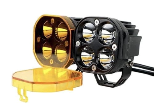 غطاء ليد كشافات ٣ انش اصفر سادة