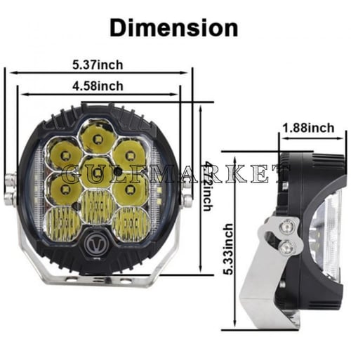 كشافات ليد دائرية 5 انش ابيض صناعة صينية بجوده امر...