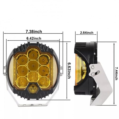 كشافات ليد دائرية 5 انش اصفر صناعة صينية بجوده امر...
