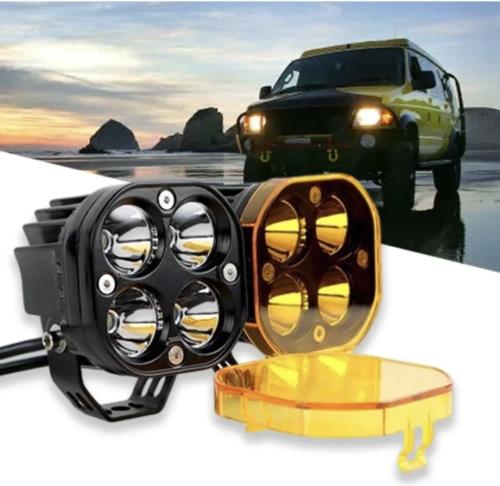 غطاء ليد كشافات ٣ انش اصفر سادة