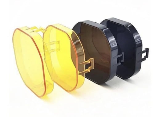 غطاء ليد كشافات ٣ انش اصفر سادة