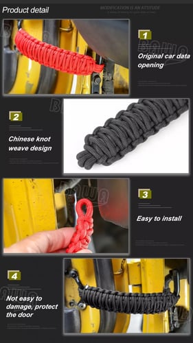 حزام الباب جيب رانجلر احمر JK