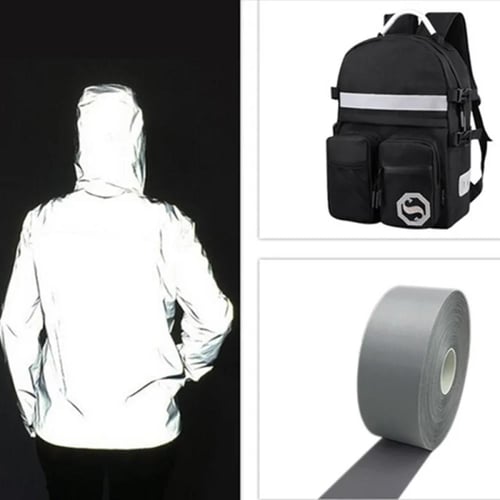 شريط مضئ عاكس للضوء كامل رمادي عرض 5 سم