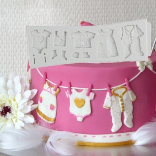قالب ملابس اطفال لتزيين الكيك | Baby Clothes Mould