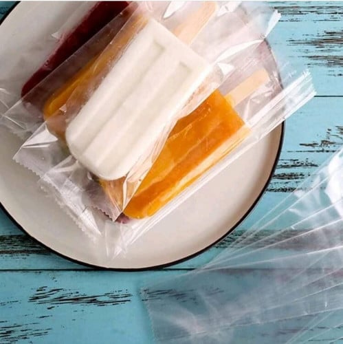 أكياس تغليف الايس كريم شفاف 100 حبه