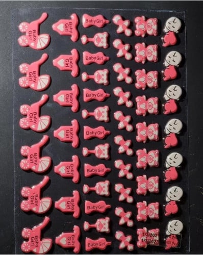 قوالب ترانسفير شوكولاته مواليد بنت