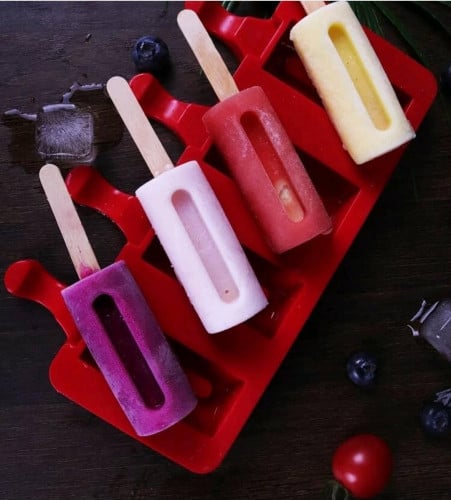 قالب سيليكون آيسكريم ، المقاسات موضحة في الصور