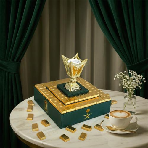 تقديمية شوكولاتة بلجيكية (مبخرة سبايك ذهبية)