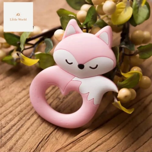 عضاضة شكل ثعلب لون وردي