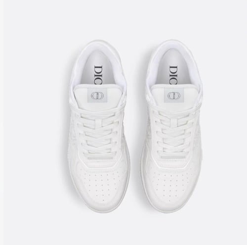 White Grained Calfskin and White Dior Gravity Leat...