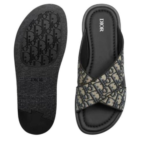 DIOR Alias Slide Slippers Men Beige