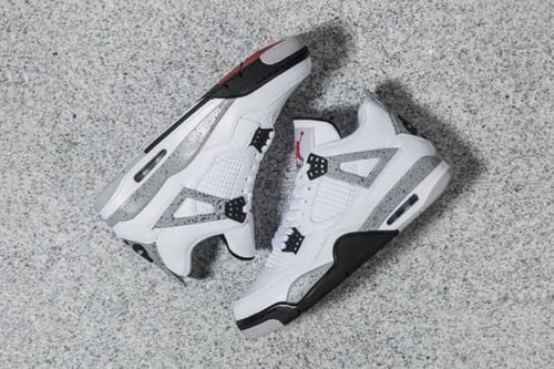 نايكي إير جوردان 4 سيمنت - أبيض