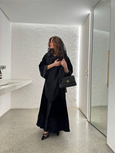 The Farqa Abaya (Black Royal and Hand Embroidery) Immediate!!