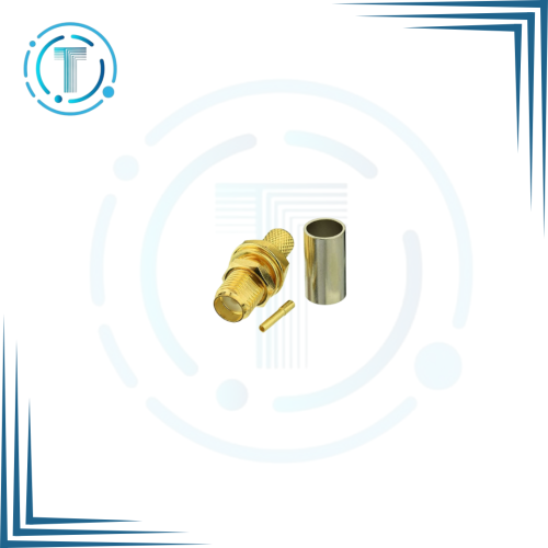 Eightwood 10 قطع SMA أنثى الحاجز تجعيد موصل ل RG58...