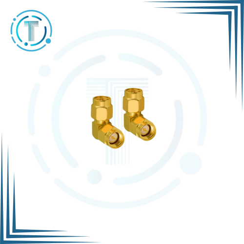 وصلة SMA Male + Male Adapter Right Angle 90-Degree