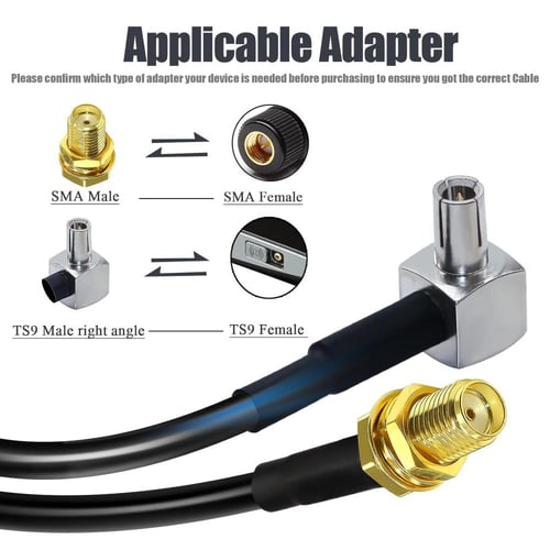 كابل كواكسيال من تيولنك بطول 152.4 مليمتر متوافق م...