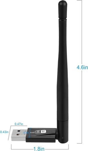 محول USB واي فاي بلوتوث 4.2، لاسلكي 600 متر ثنائي...