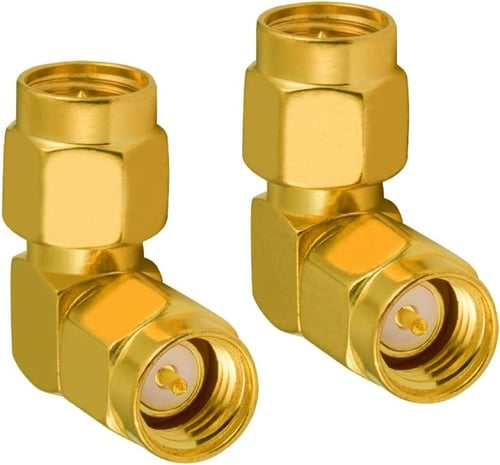 محول SMA 2 قطع من POBADY ذكر إلى ذكر محول زاوية قا...