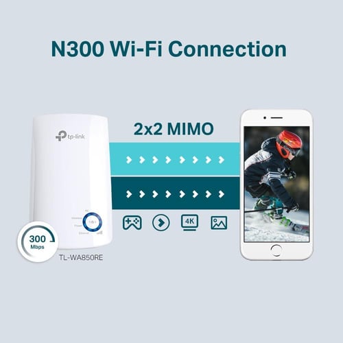 موسع نطاق واي فاي Tp-Link TL-WA850RE N300