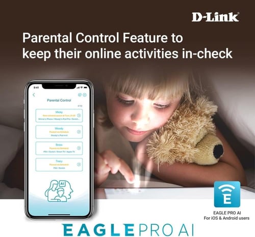 دي لينك 300N EaglePro AI Router Smart Router لون أ...