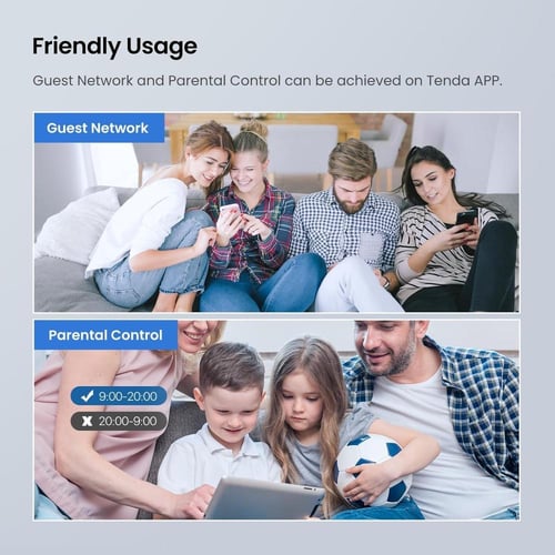 موجه جيجابت لاسلكي Tenda AC8 AC1200 MU-MIMO