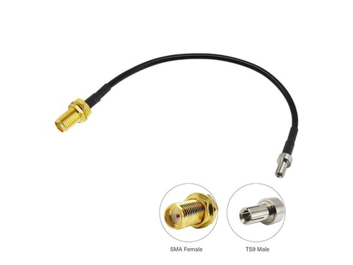 وصلة SMA-TS9 RG174 Coax Cable 15cm قطعتين