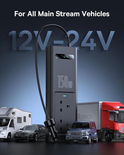 Baseus 150 واط شاحن سيارة العاكس dc 12 فولت إلى 11...