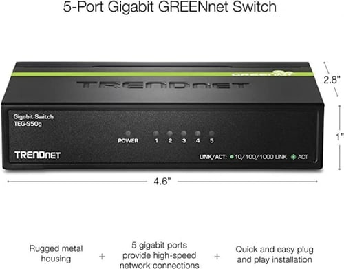 Trendnet 5-Port 10-100-1000 Gigabit GREENnet