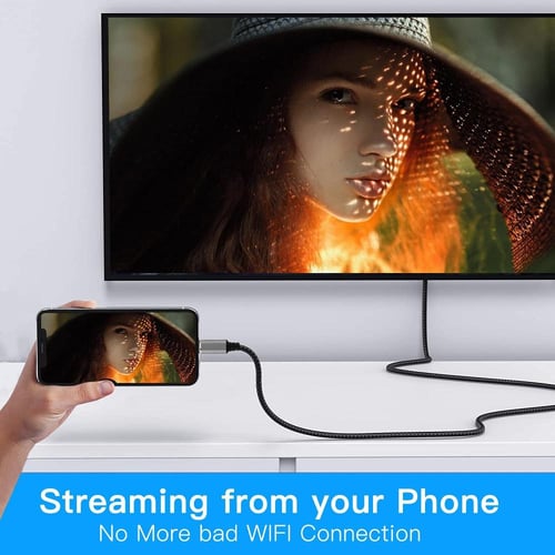 هوكوول كيبل USB C الى HDMI نوع C الى HDMI 4K مضفر...