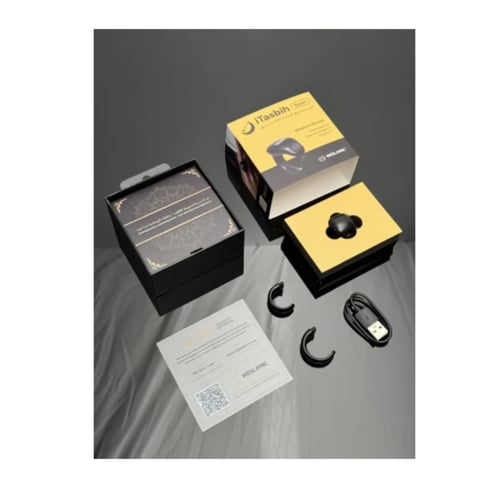 خاتم التسبيح الذكي بتذكير للصلاة ، شاشة OLED ، مقا...